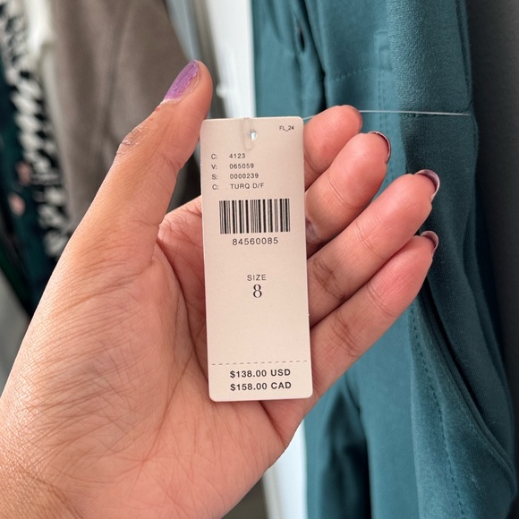 NWT Maeve Naomi Ponte Wide-Leg Flare Pants in Blue/Green - 8 - Picture 7 of 7